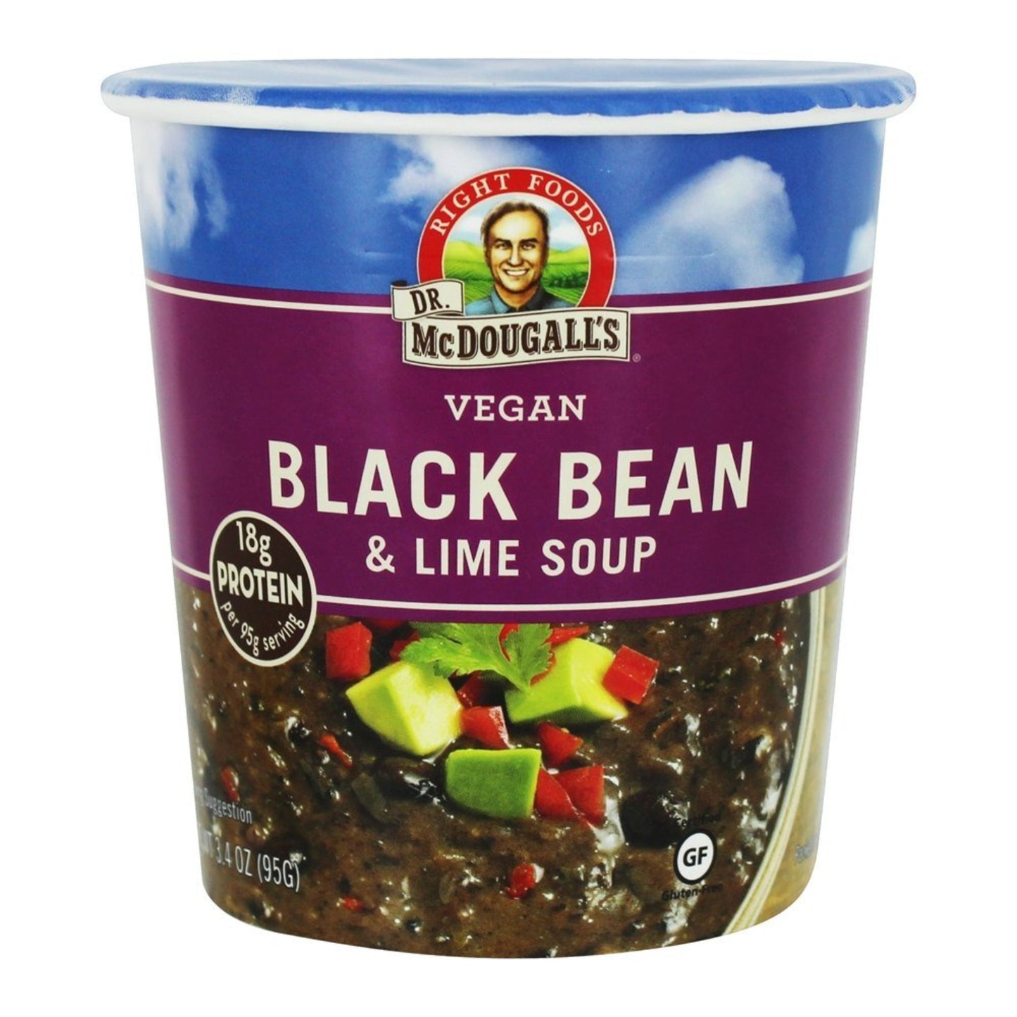 Black bean and Lime soup for vegans