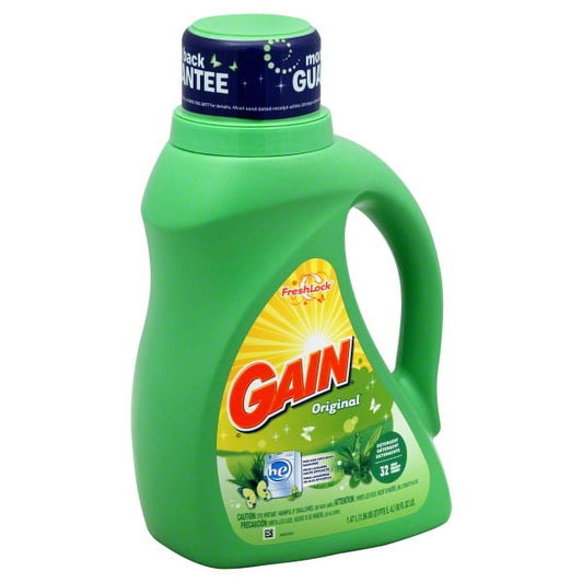 Gain + Aroma Boost Laundry Detergent Liquid Soap, Original, 32 Loads 46 Fl Oz