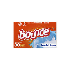 Bounce Fabric Softener Dryer Sheets, Fresh Linen, 80 Count