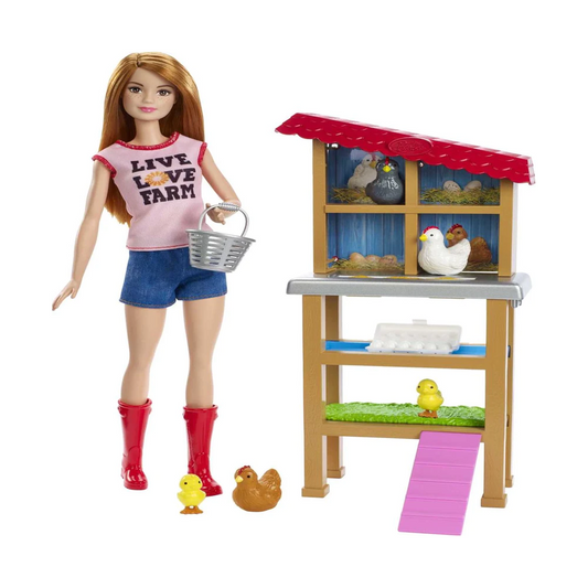 Careers Chicken Farmer Doll & Chicken Coop Playset