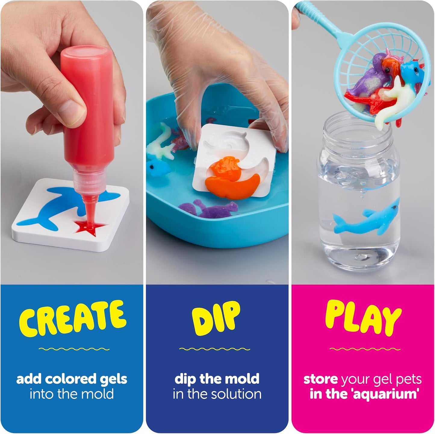 Aqua Fairy Water Gel Kit for Kids - Magic Elf Toy Kits - Waters Pets - DIY Squishy Maker Set - Craft for Kids - Make Your Own Squishies Toys Crafts for Boys & Girls