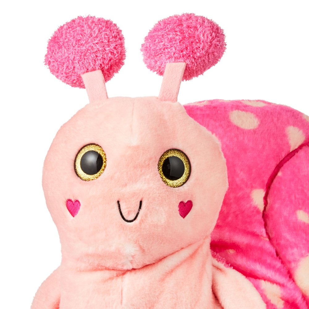 Valentine'S Day Large Pink Lying Snail Child'S Plush Toy by