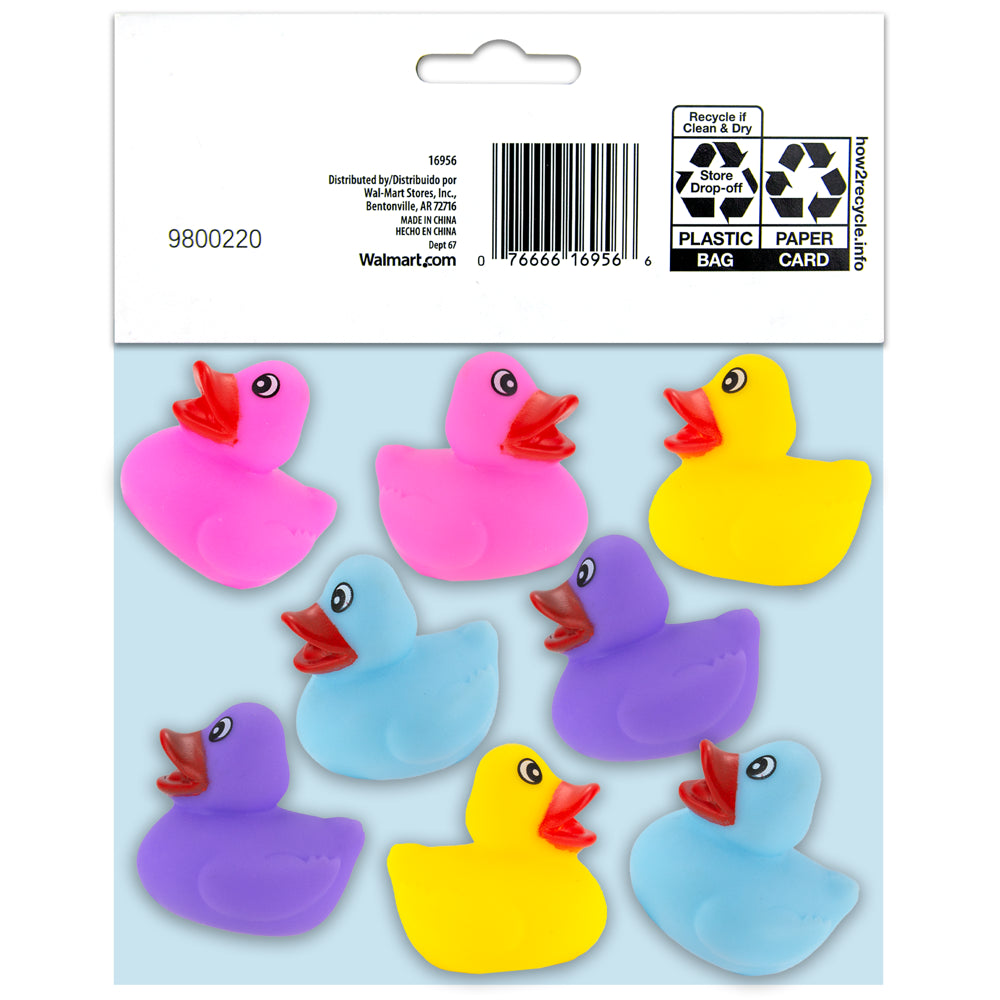 Mini Rubber Duckies Party Favors, 8 Pack