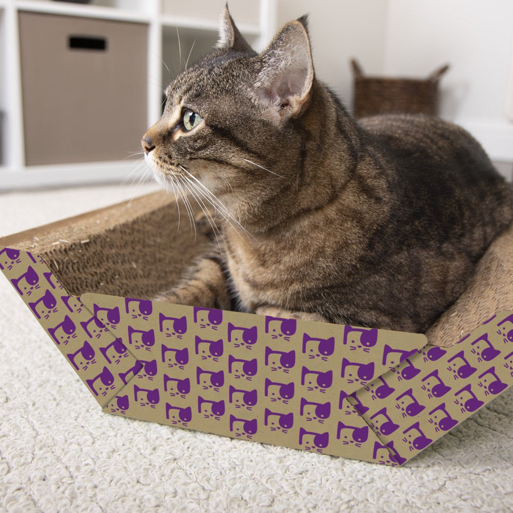 Super Scratcher Chaise, Catnip-Infused Corrugate Cat Scratcher & Lounge