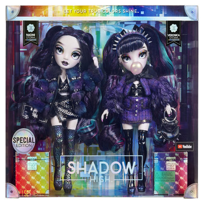 Shadow High Special Edition Twins- 2-Pack Fashion Doll. Purple and Black Designer Outfits with Accessories, Great Gift for Kids 6-12 Years Old and Collectors