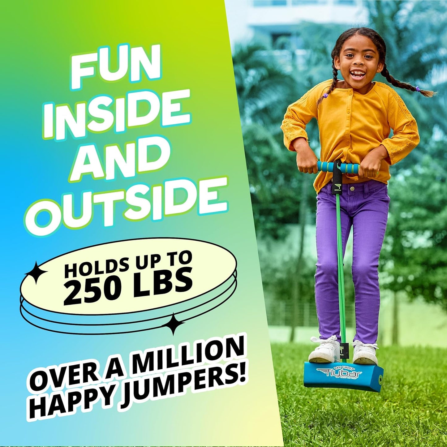 My First Foam Pogo Jumper for Kids Fun and Safe Pogo Stick for Toddlers, Durable Foam and Bungee Jumper for Ages 3 and Up, Supports up to 250Lbs