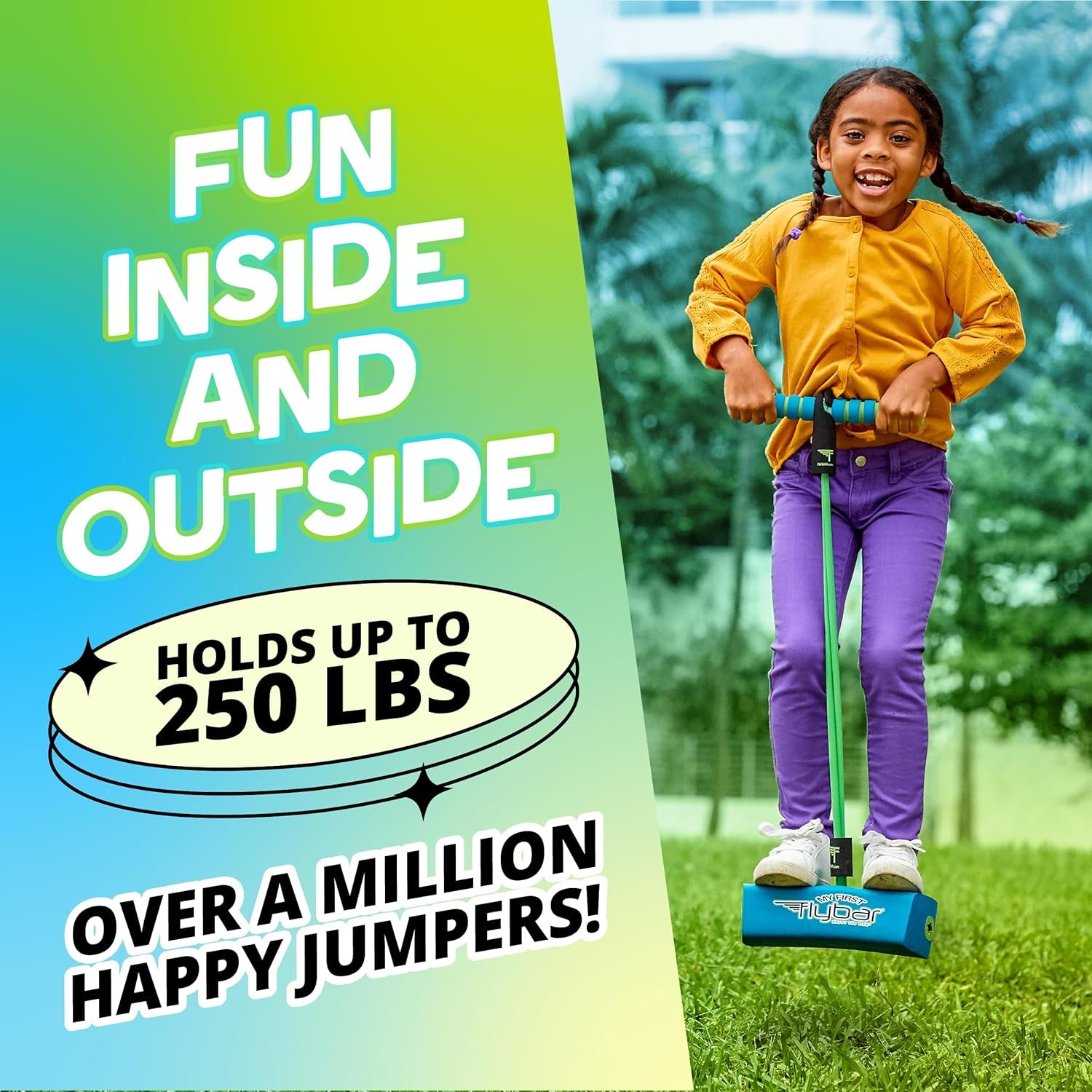 My First Foam Pogo Jumper for Kids Fun and Safe Pogo Stick for Toddlers, Durable Foam and Bungee Jumper for Ages 3 and Up, Supports up to 250Lbs