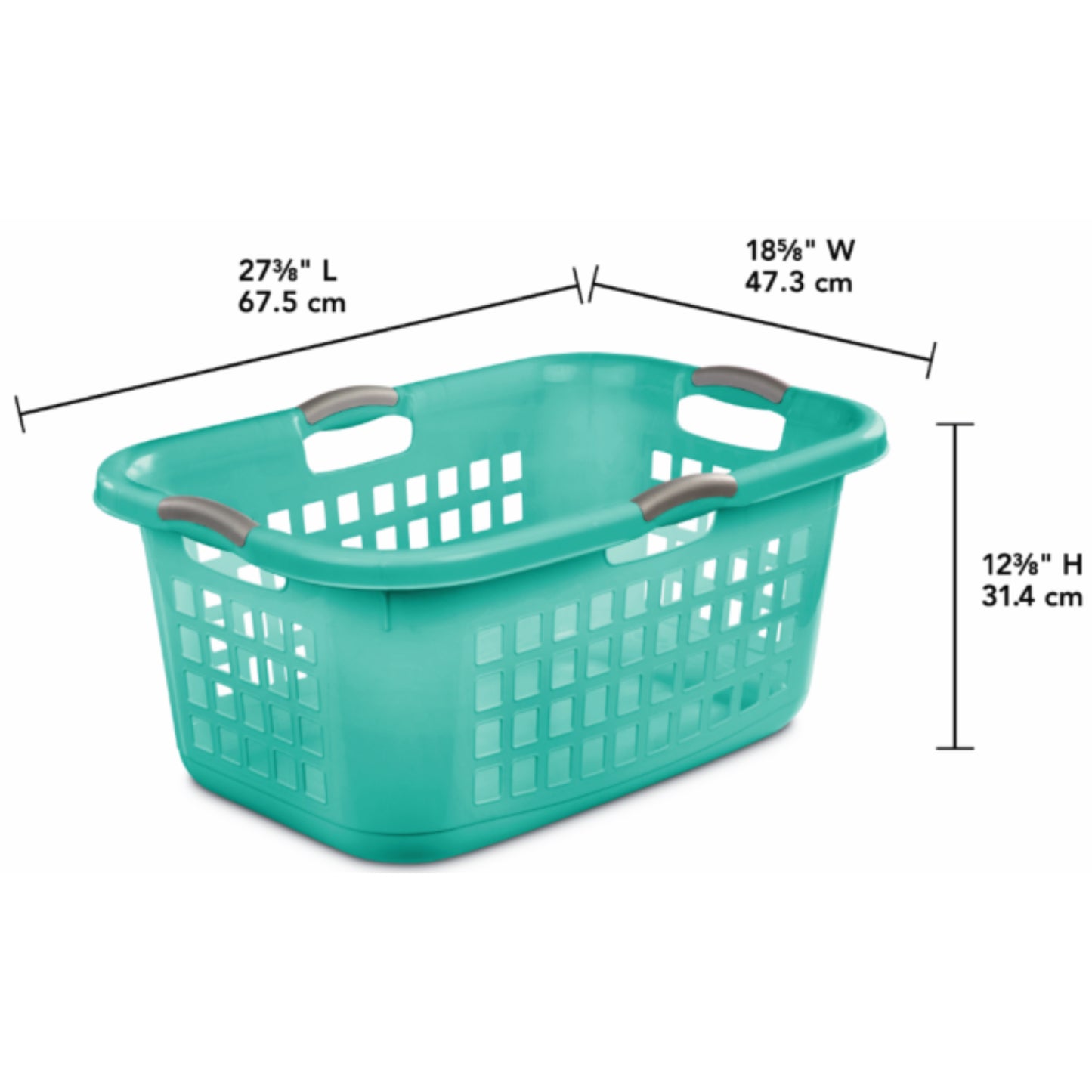 Laundry Basket - 2 Bushel Ultra Aqua