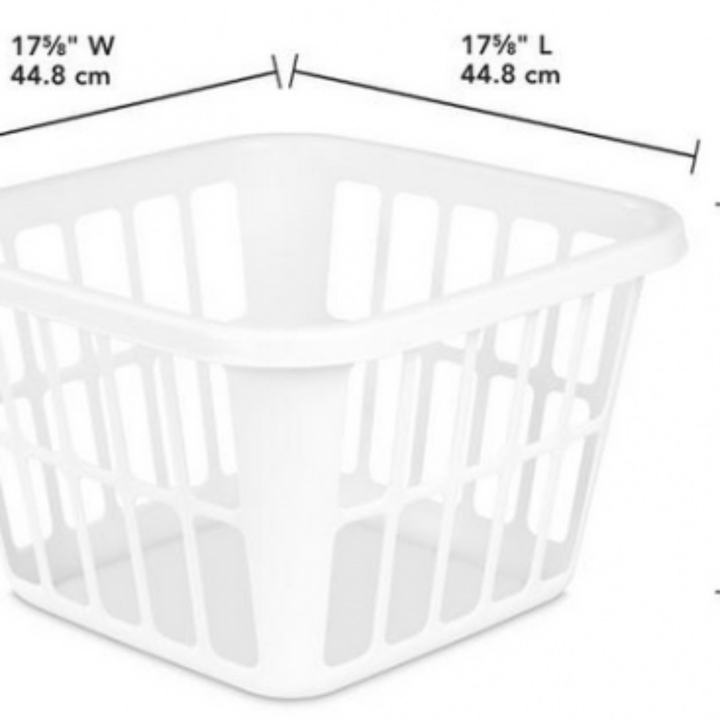 Laundry Basket - SQ 1.25 Bushet White Only