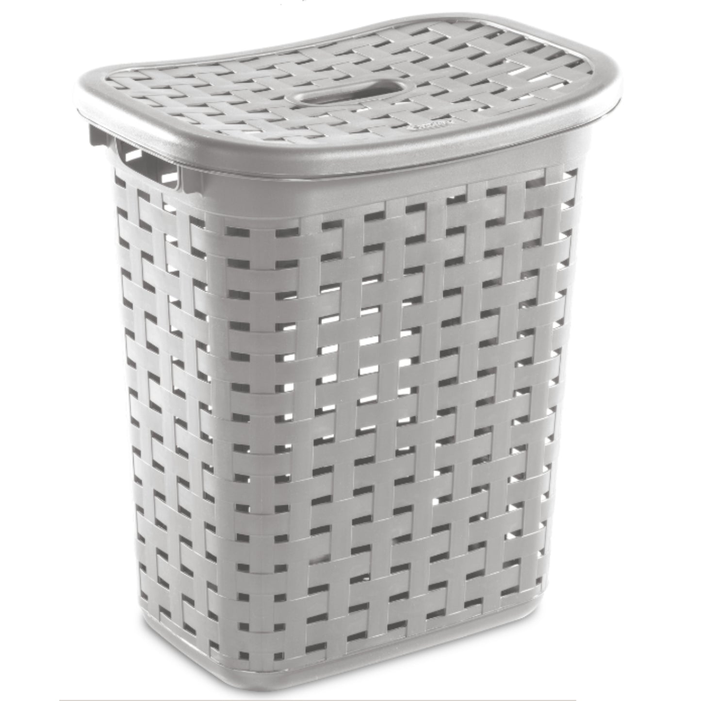 Sterilite - Hamper Basket Weave Style w-lid - Cement