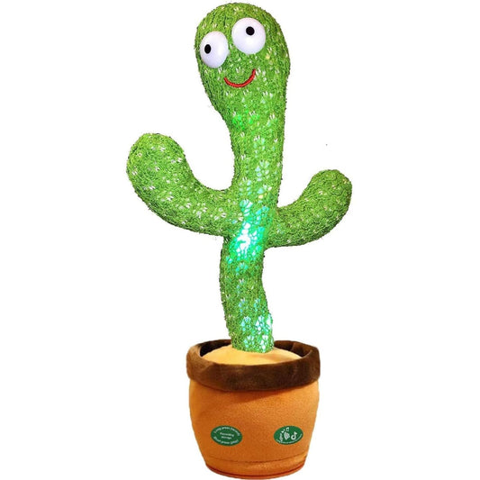Dancing Talking Cactus Mimicking Toy,Talking Repeat Singing Sunny Cactus Toy 120 Pcs Songs for Baby 15S Record Your Sound Sing+Dancing+Recording+Led
