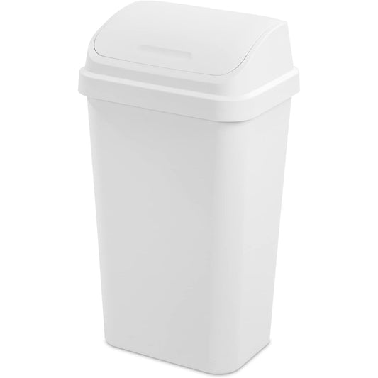 Sterilite - 13 Gallon Plastic Swing Top Wastebasket