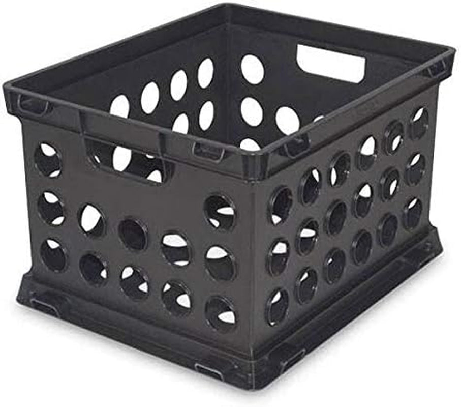 16939006 Plastic Heavy Duty File Crate Stacking Storage (2 Pack)