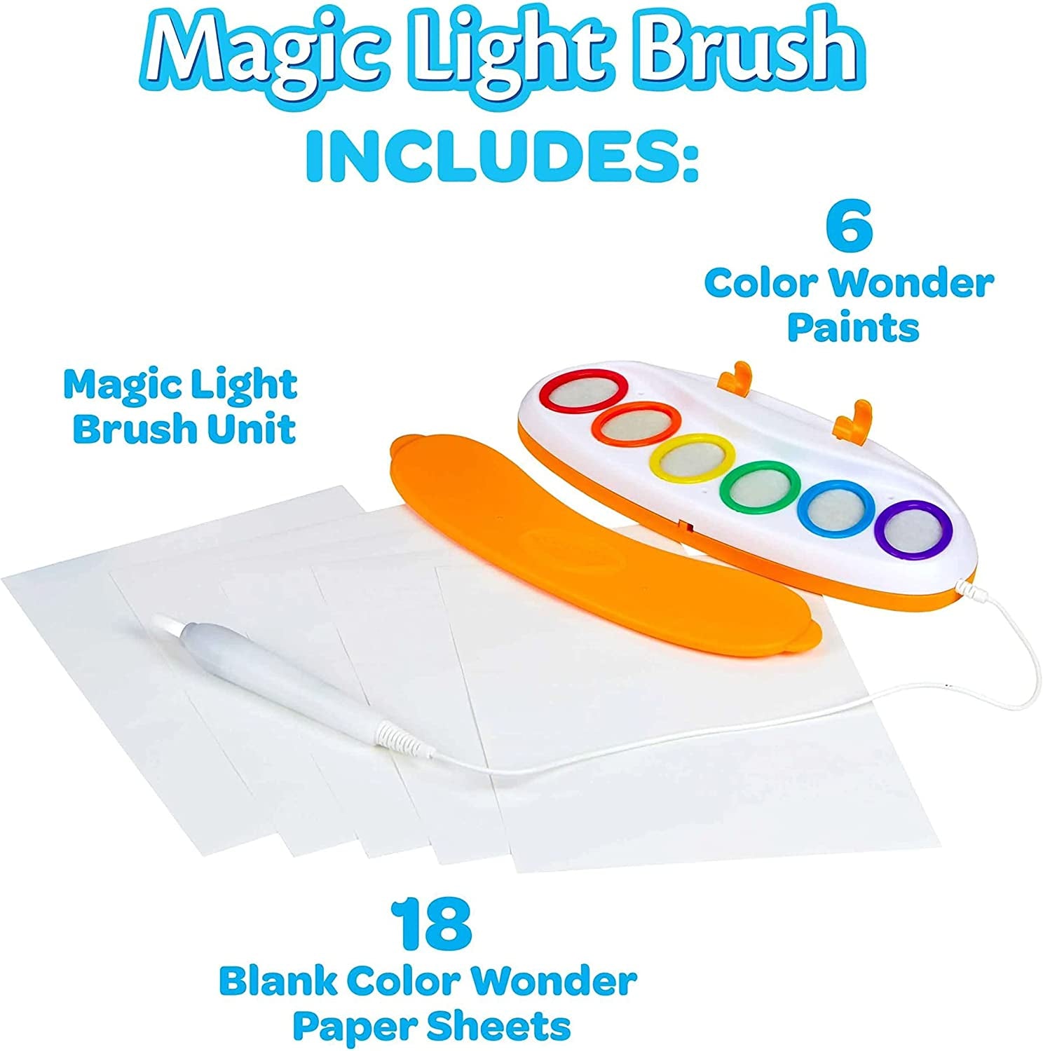 Color Wonder Magic Light Brush, Mess Free Painting Station for Kids, Gift for Kids, Toddler Toys & Activities, Ages 3, 4, 5