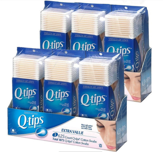 2 PACK | Q-tips Cotton Swabs, Club Pack 625 ct,  3 Count