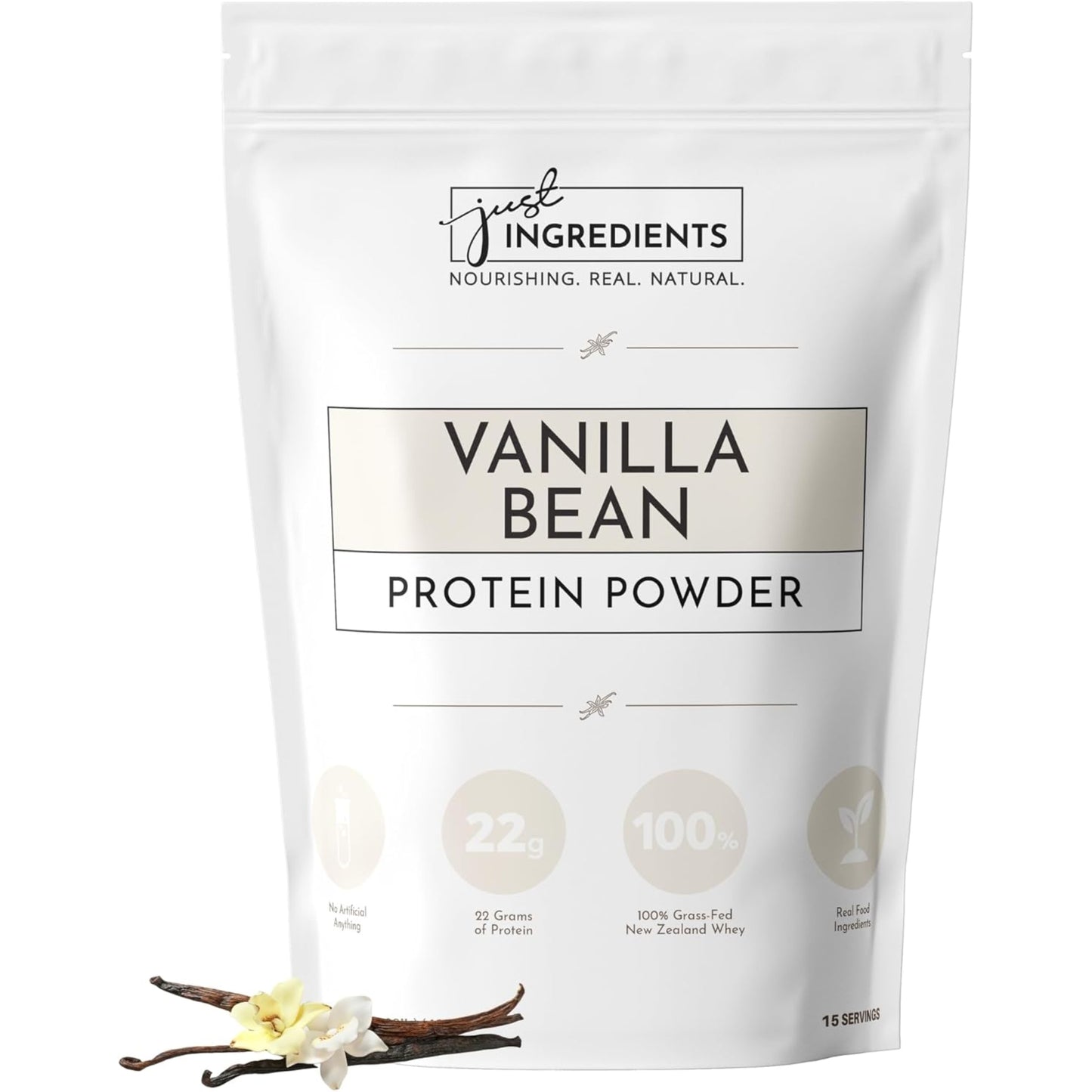 Vanilla Protein Powder | 15 Servings | 100% Grass-Fed Whey