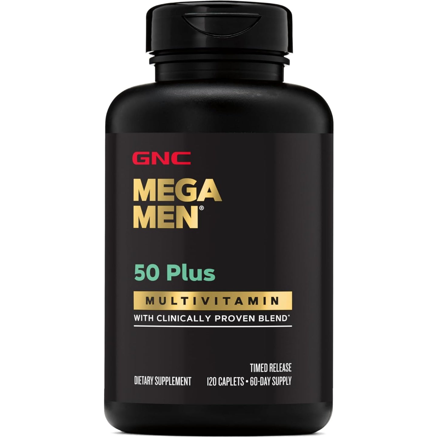 GNC Mega Men 50 Plus Multivitamin | Heart Health | Prostate and Circulatory Support | 120 Count