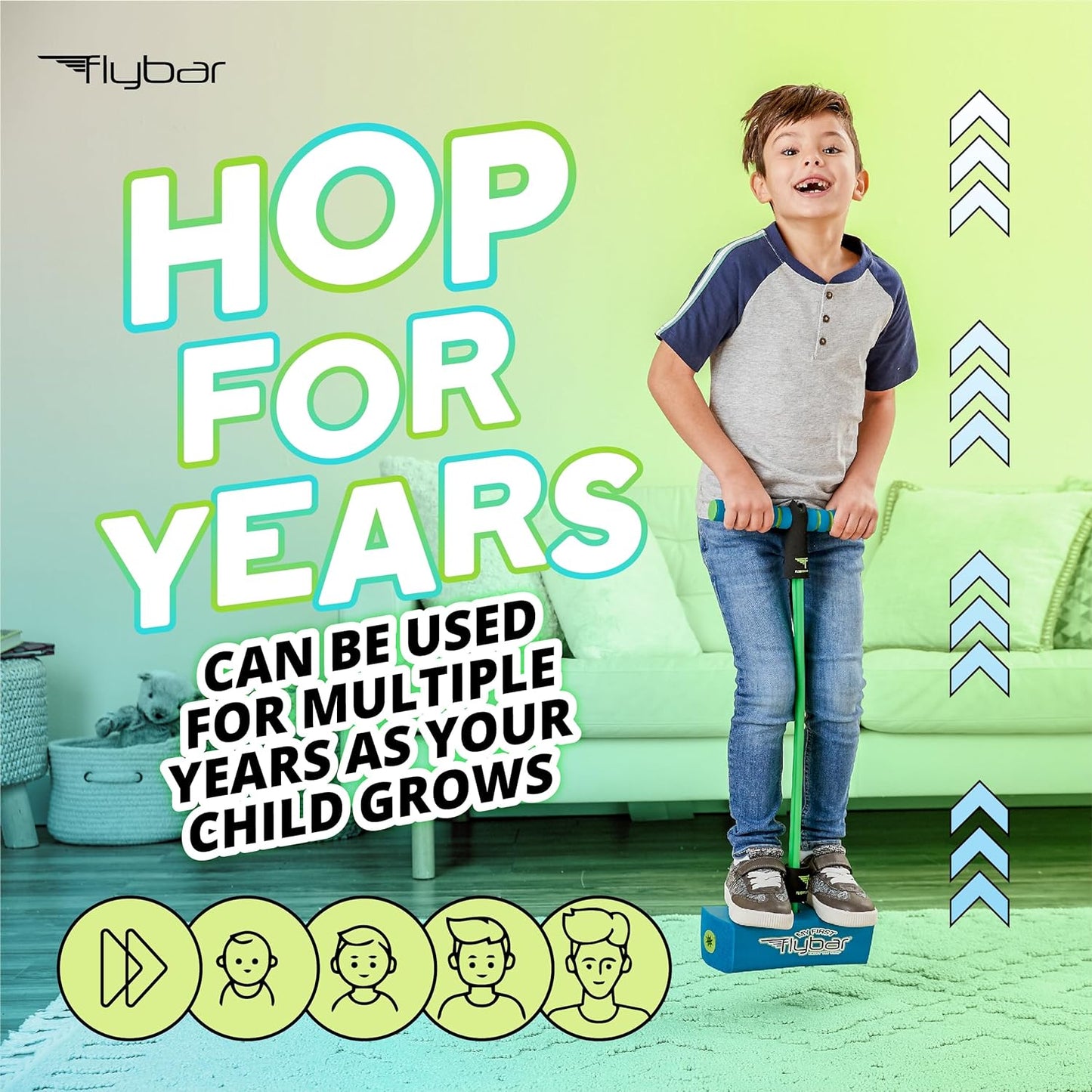 My First Foam Pogo Jumper for Kids Fun and Safe Pogo Stick for Toddlers, Durable Foam and Bungee Jumper for Ages 3 and Up, Supports up to 250Lbs