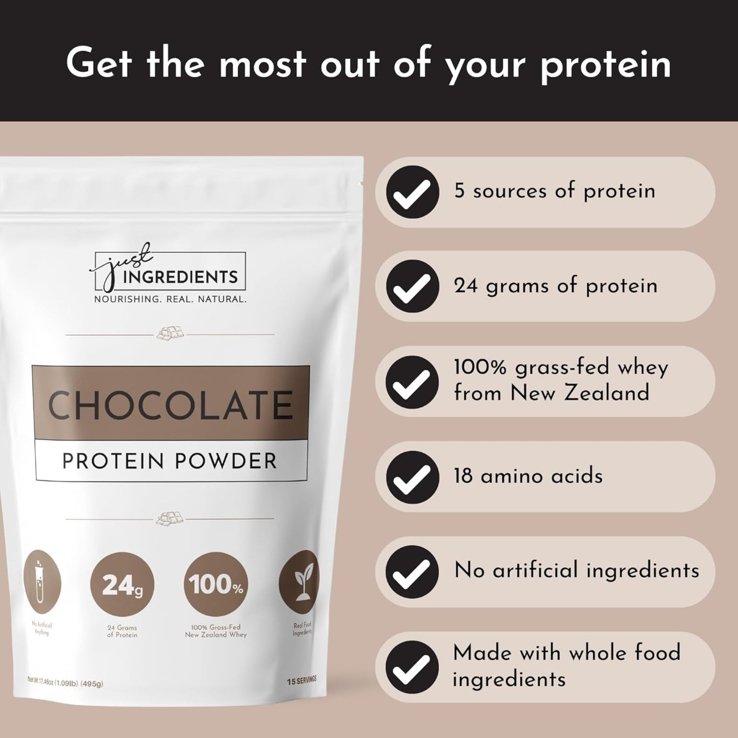 Chocolate Protein Powder | 15 Servings