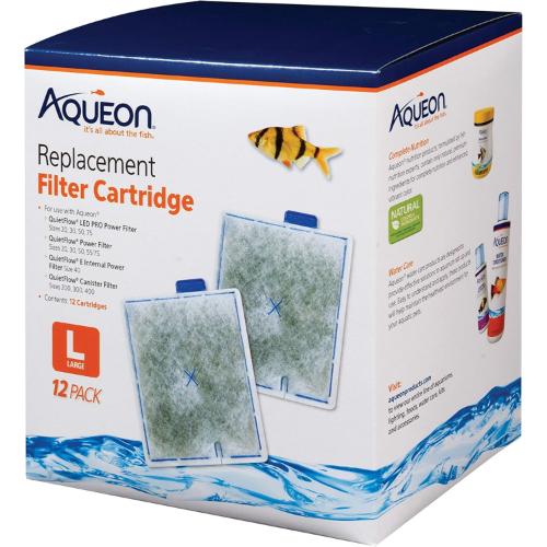 Aqueon Replacement Filter Cartridges Large - 12 pack