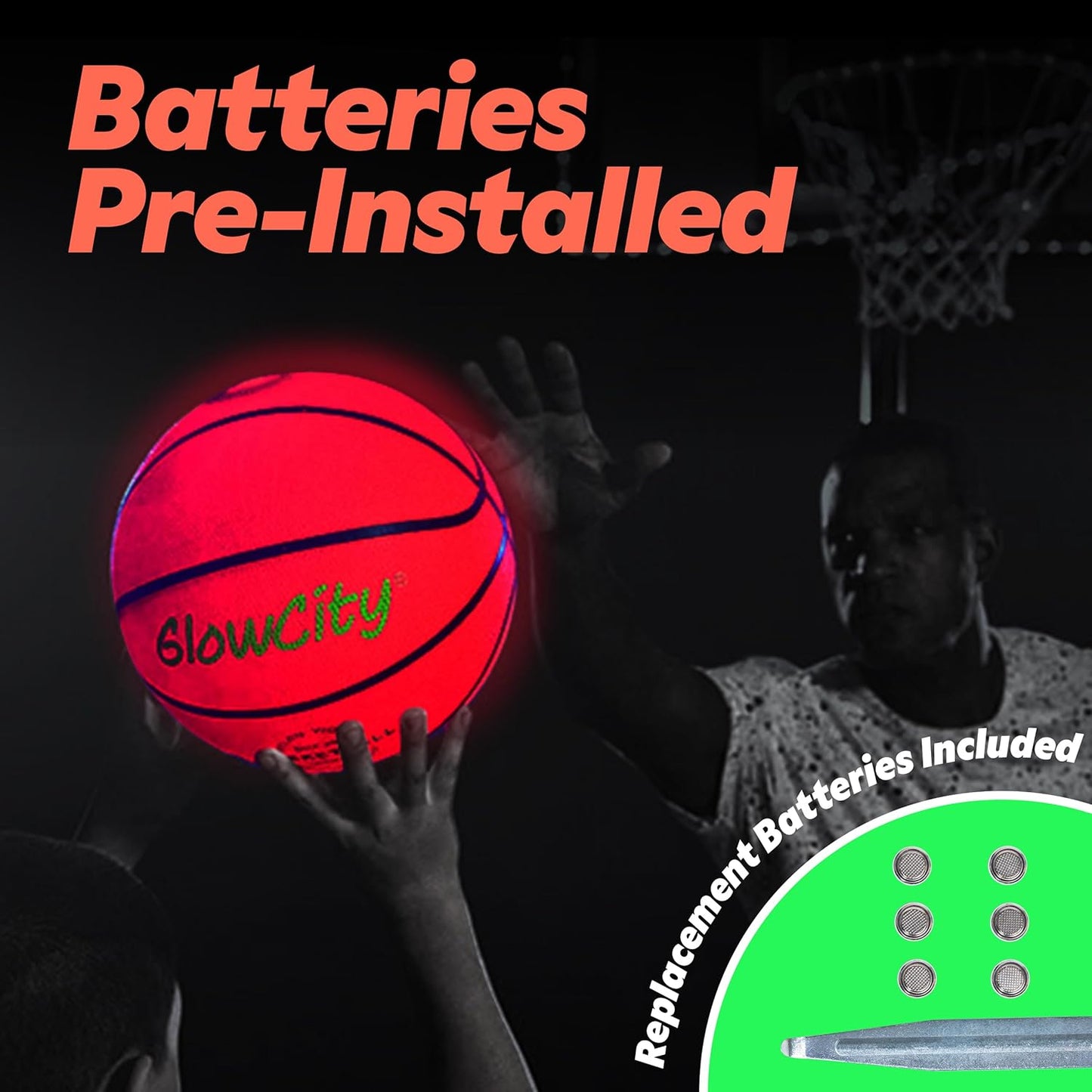 GlowCity Glow in The Dark Basketball for Teen Boy