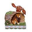 Disney Traditions Fox and the Hound on Log Jim Shore Statue