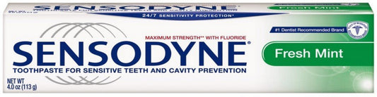 2 Pack - Sensodyne Fluoride Toothpaste, Maximum Strength, Fresh Mint 4 oz