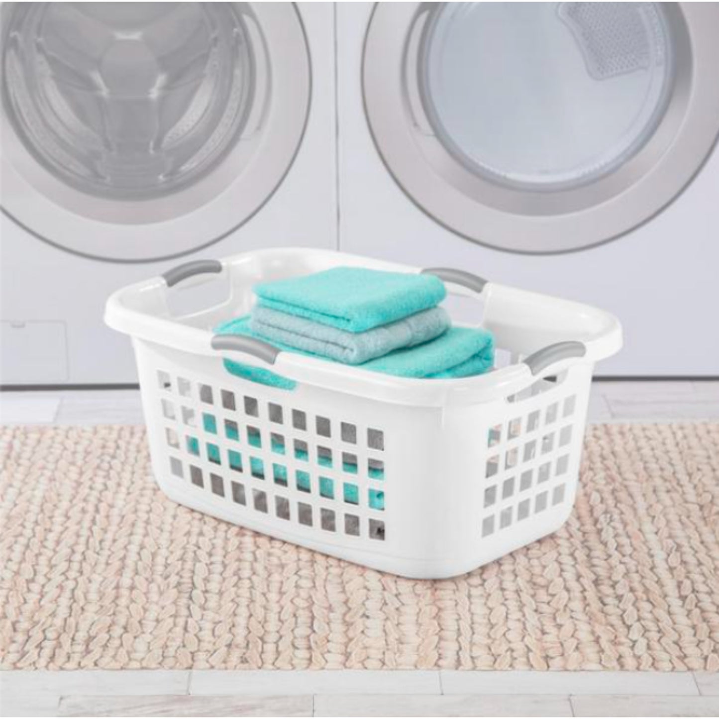 Laundry Basket - 2 Bushel Ultra White