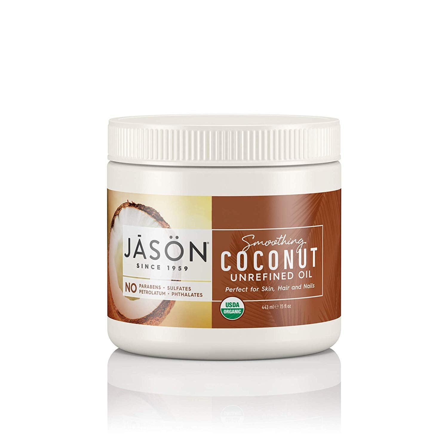 Jason Organic Unrefined Oil, Smoothing Coconut, 