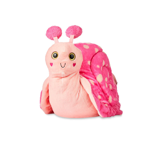 Large Pink Lying Snail Child Plush Toy