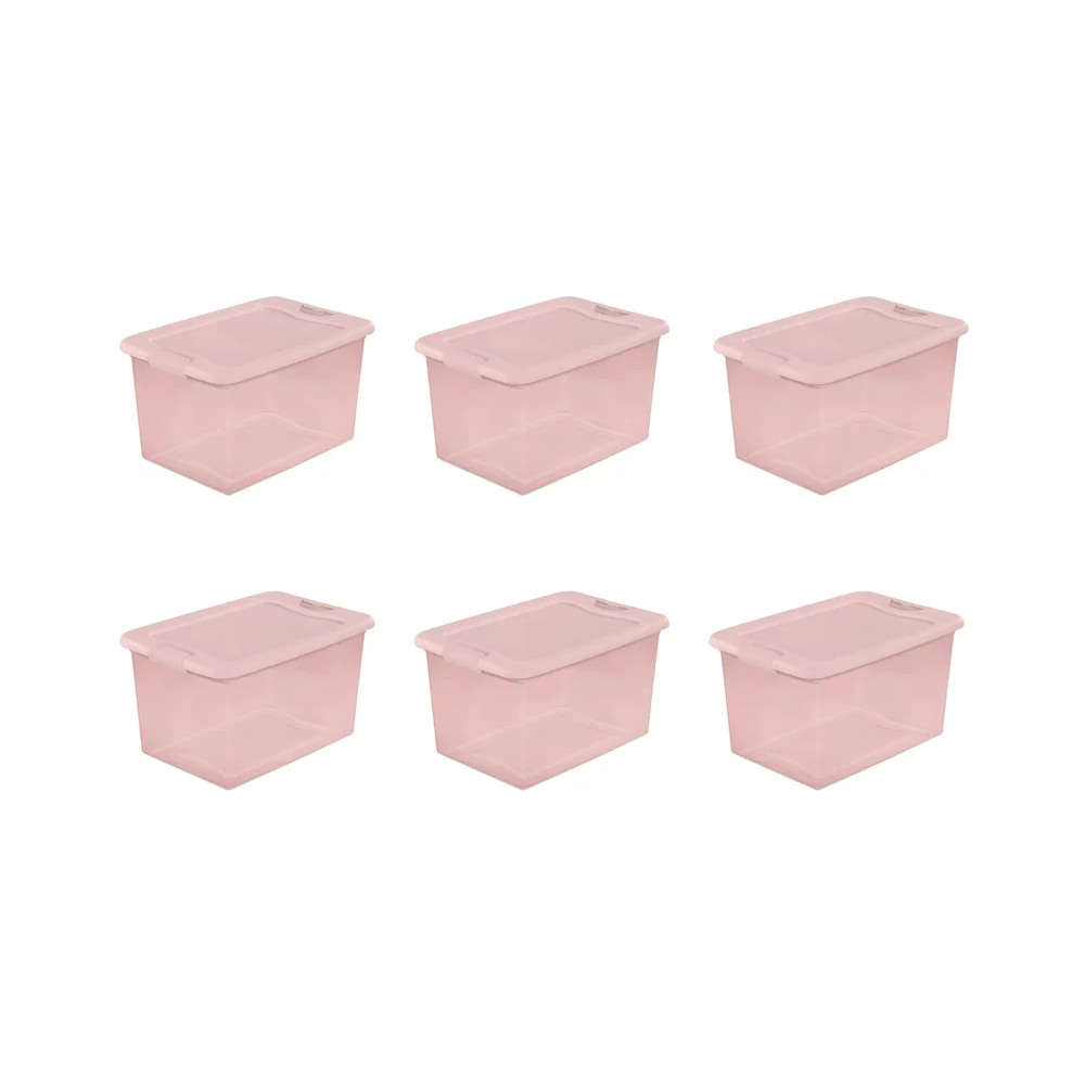 Latching Box Plastic - Blush Pink Tint