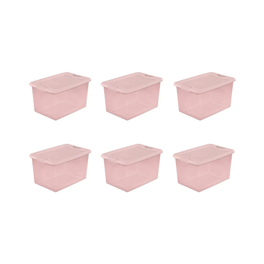 Latching Box Plastic - Blush Pink Tint