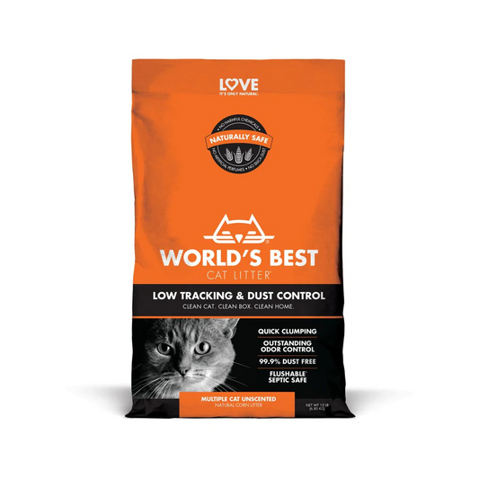 Low Tracking & Dust Control Natural Unscented Cat Litter