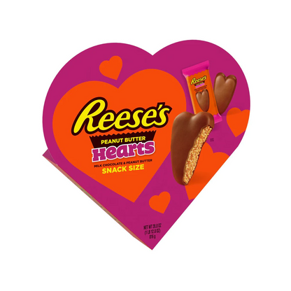 Milk Chocolate Peanut Butter Snack Size Hearts Candy