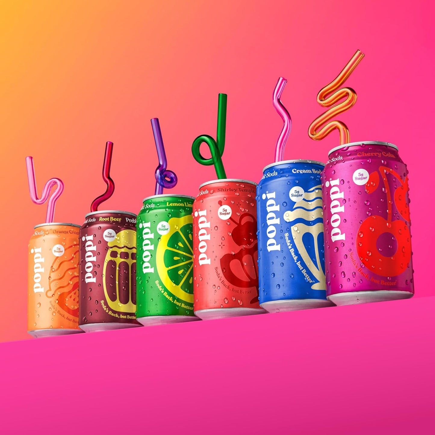 Poppi Sparkling Prebiotic Soda Beverage with Apple Cider Vinegar, Seltzer Water and Fruit Juice, Major Mix Variety Pack 12 Fl Oz, Pack of 12, Packaging May Vary