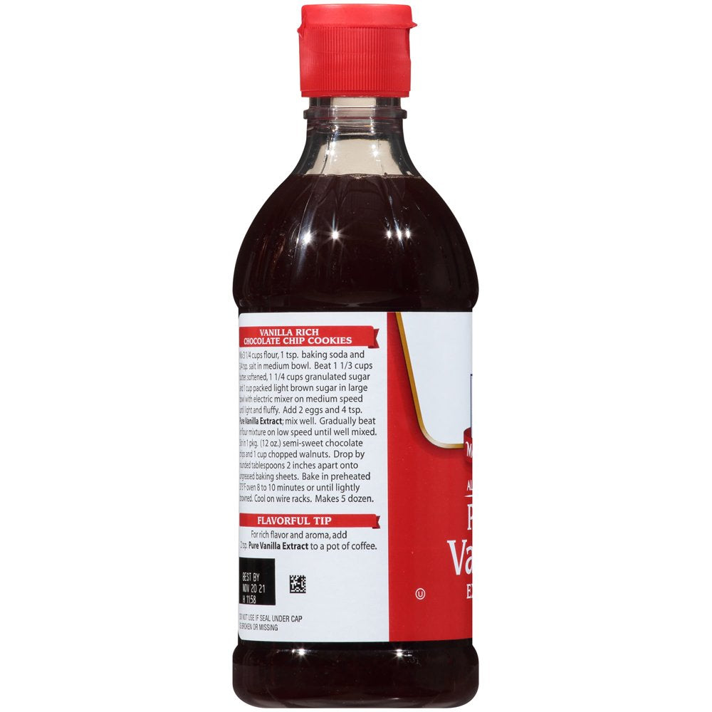 All Natural Pure Vanilla Extract, 16 Fl Oz Baking Extracts
