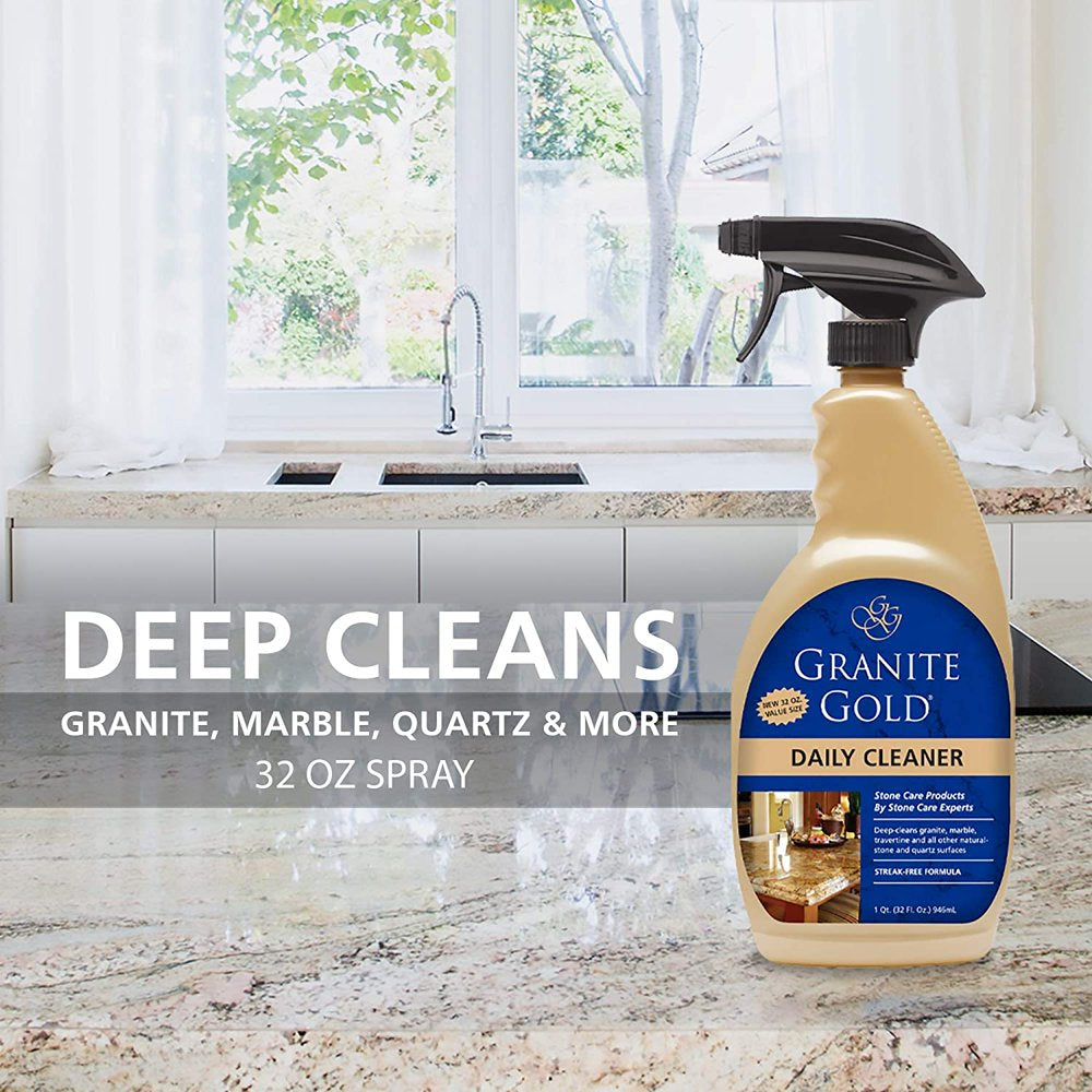 Daily Cleaner for Granite, Marble & Other Natural Stone & Quartz Surfaces, 32 Ounces 32 Fluid Ounces, 1-Pack