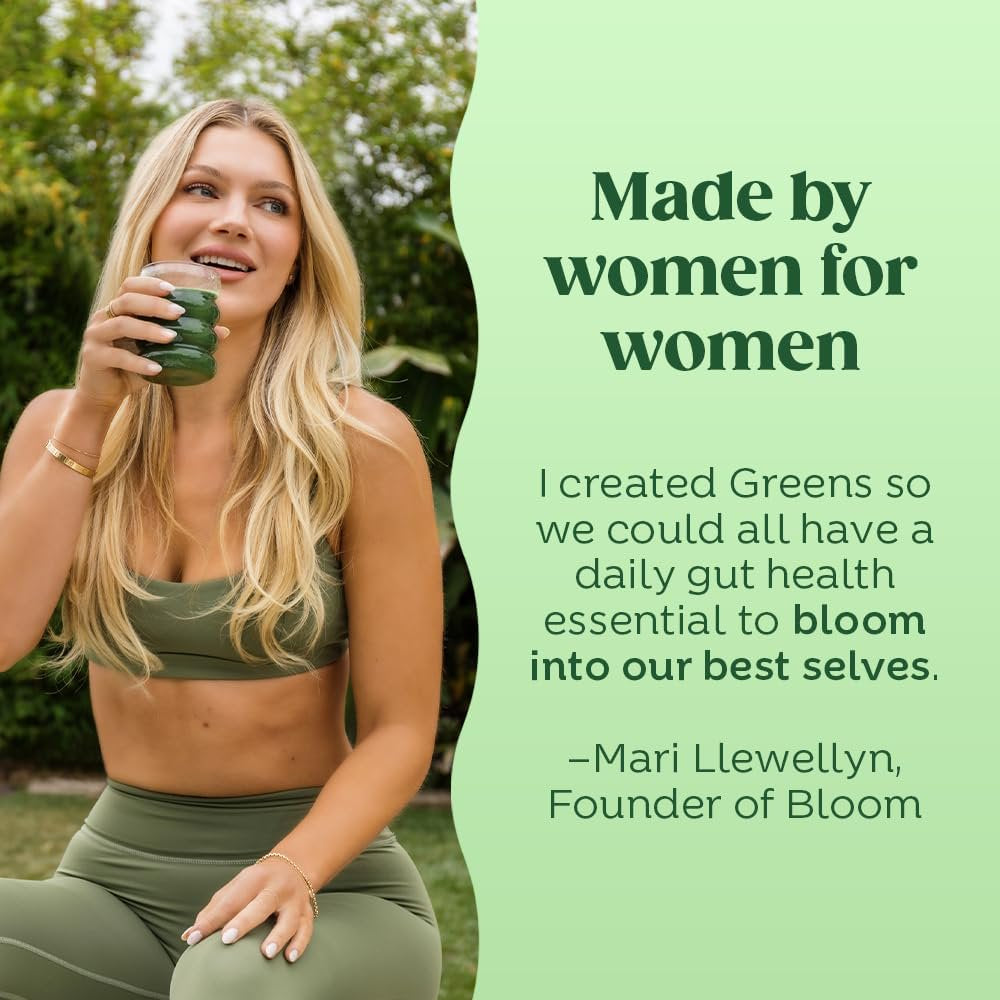 Super Greens Powder Smoothie & Juice Mix - Probiotics for Digestive Health & Bloating Relief for Women, Digestive Enzymes with Superfoods Spirulina & Chlorella for Gut Health (Citrus)