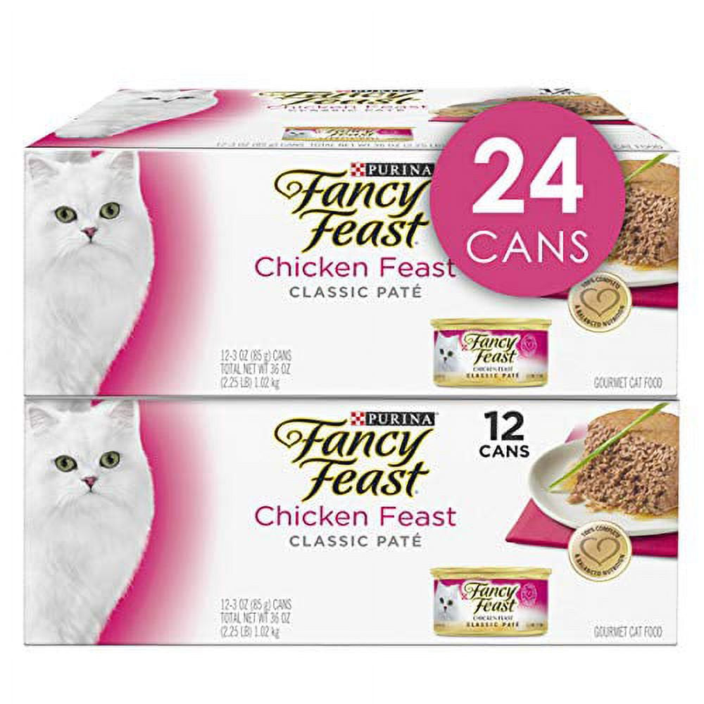 Purina  Grain Free Pate Wet Cat Food, Chicken Feast - (2 Packs of 12) 3 Oz. Cans