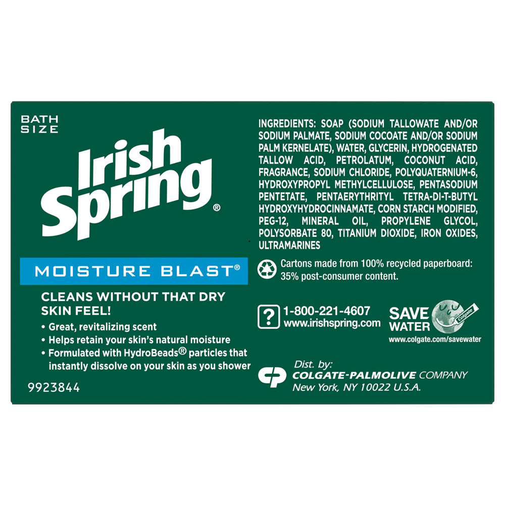 Moisture Blast Deodorant Bar Soap for Men, 3.7 Oz, 12 Pack