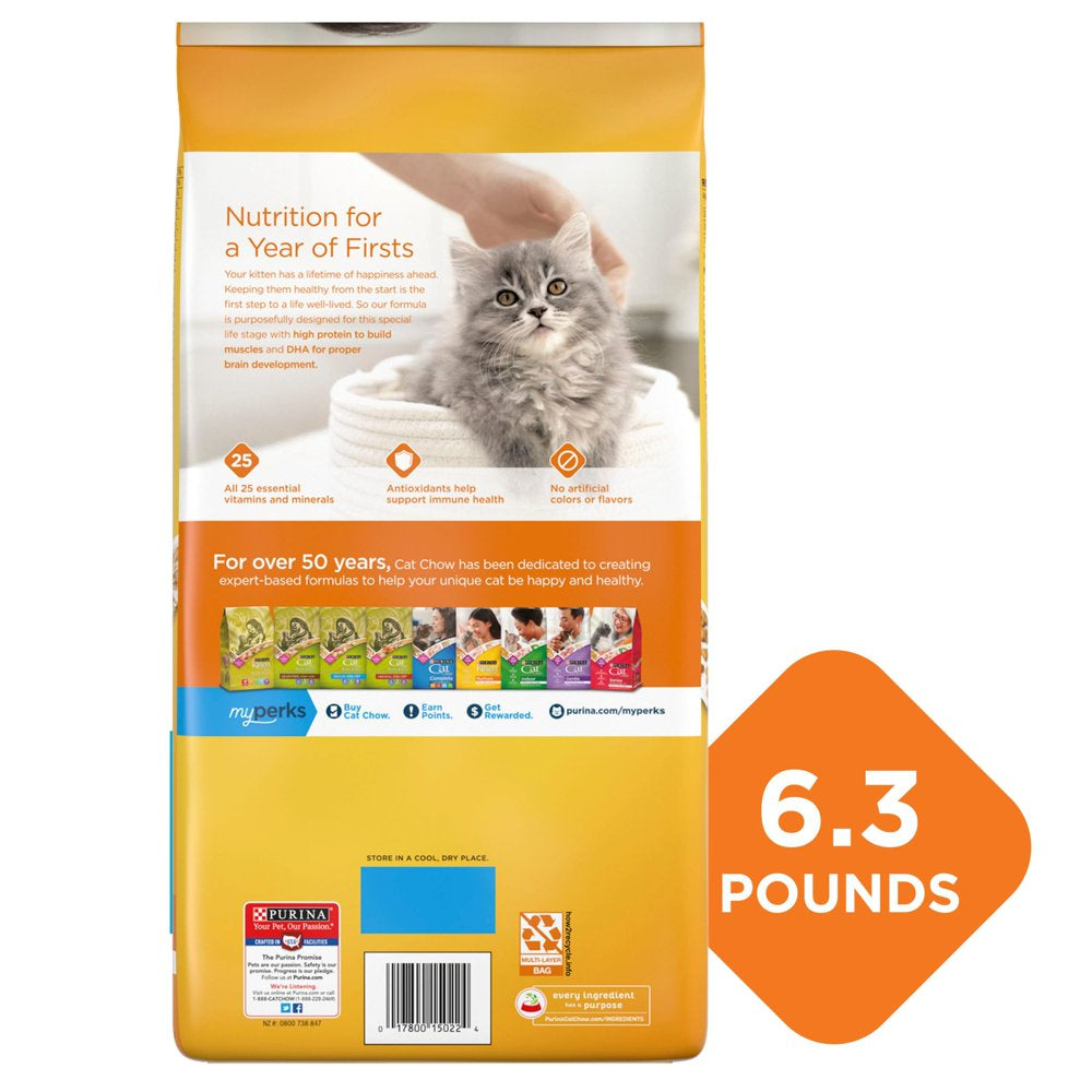 Purina Kitten Chow Dry Kitten Food, Nurture Muscle + Brain Development, 6.3 Lb. Bag