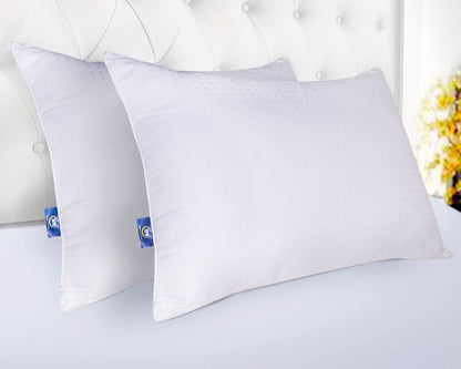 pedic Won'T Go Flat Pillow, Set of 2, Standard/Queen