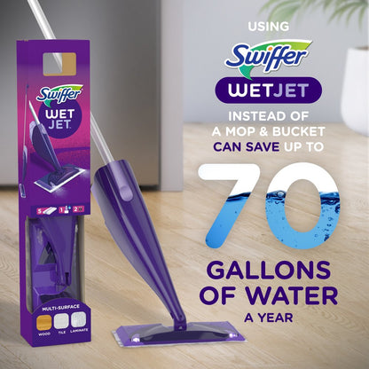 Wetjet Mop Starter Kit (Spray Mop, 5 Pads, Cleaning Solution)