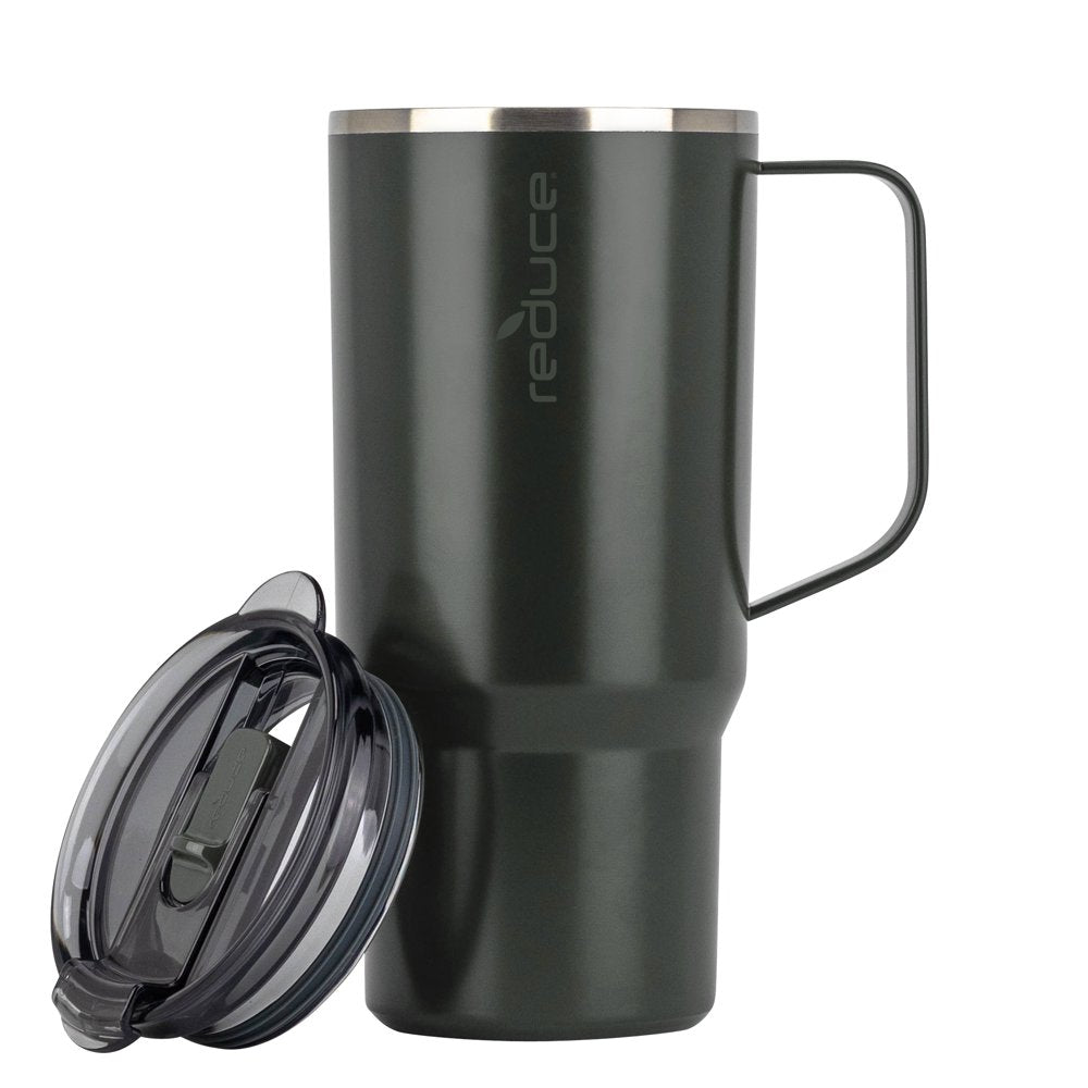 Reusable 24 Oz Hot1 Coffee Mug with Lid and Handle - Stone