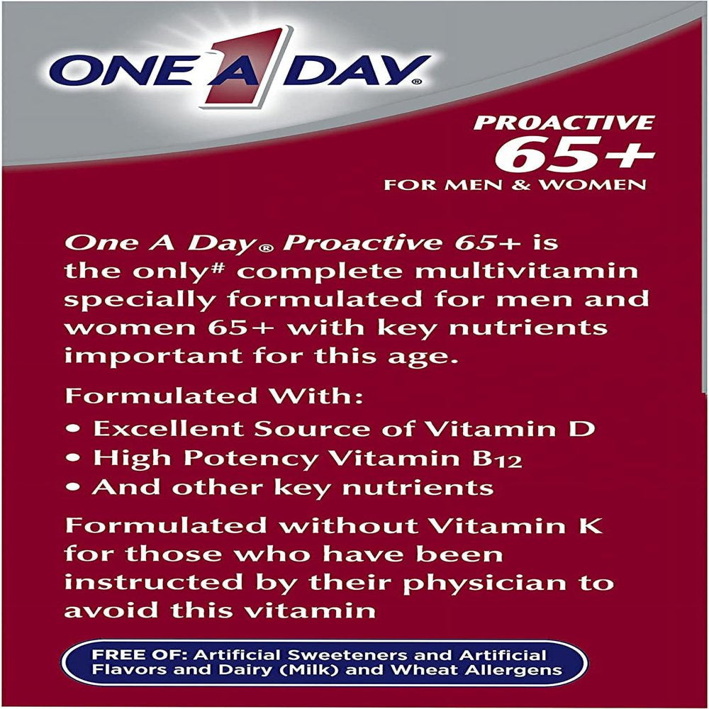 5 Pack  Proactive 65+ for Men & Women Multivitamin 150 Tablets Each