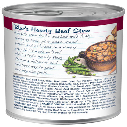 Blue'S Stew Beef in Gravy Wet Dog Food for Adult Dogs, Grain-Free, 12.5 Oz. Can