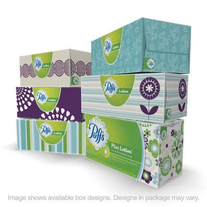 plus Lotion Facial Tissues; 6 Family Boxes; 124 Tissues per Box