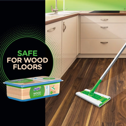 Sweeper Wet Wood Floor Mopping Cloths, 20 Ct