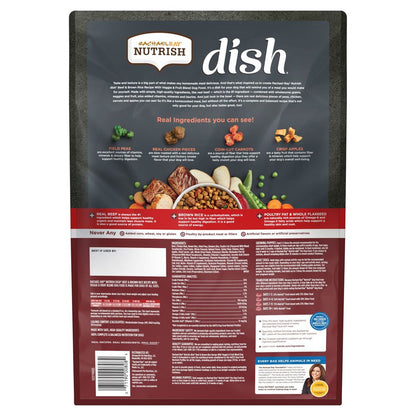 Rachael Ray  Dish Natural Premium Dry Dog Food, Beef & Brown Rice Recipe with Veggies, Fruit & Chicken, 11.5 Lbs
