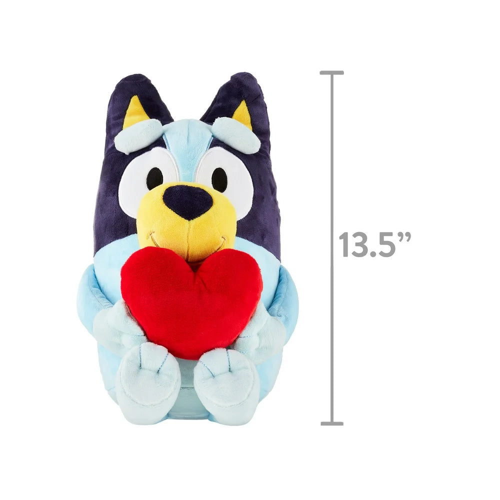 Bluey 17 Inch Valentine'S Plush, Blue, All Ages